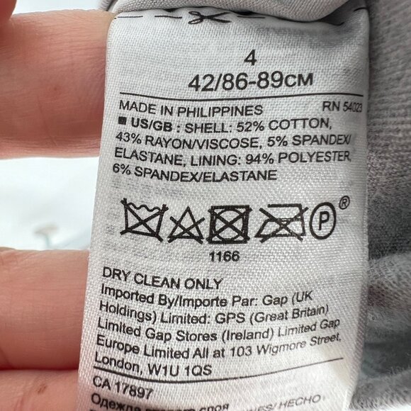 Banana Republic Gray Sleeveless Fitted Sheath Dress Grayy Size 4 - Picture 12 of 13